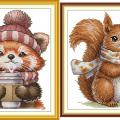 Little red panda and squirrel (/)