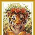 Tiger with flowers (/)