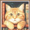 Cat on shelf ()