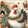 Cute hen zodiac ()
