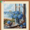 Sea view with hydrangea ()