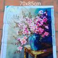 Pink flower vase ()