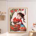 Girl and apple ()