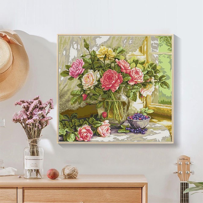 ٻҾ2 ͧԹ : Rose vase and blueberries (/)
