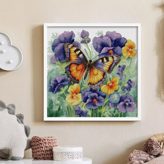 ٻҾ2 ͧԹ : Butterfly with Pansies (/)